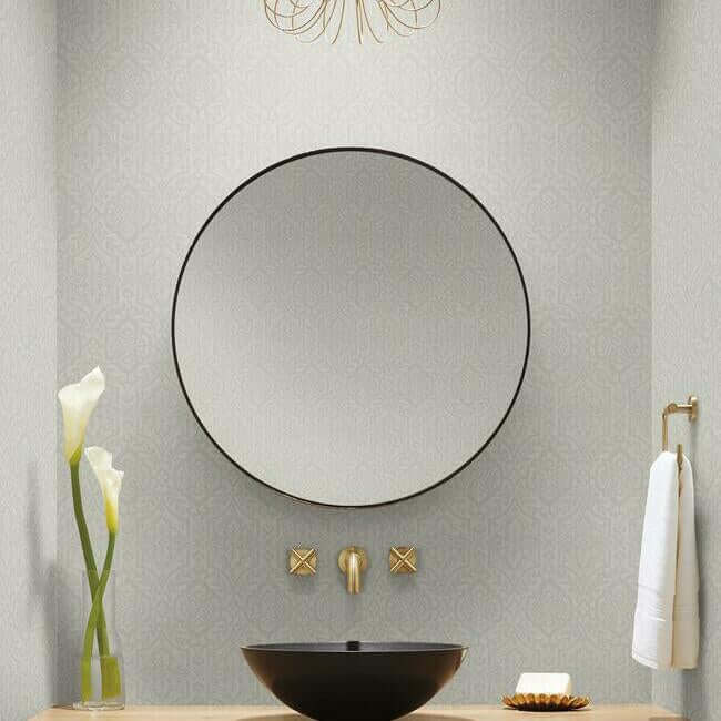cathedral-damask-grey-wallpaper-york-wallcoverings-dm5036 - York Wallcoverings Wallpaper