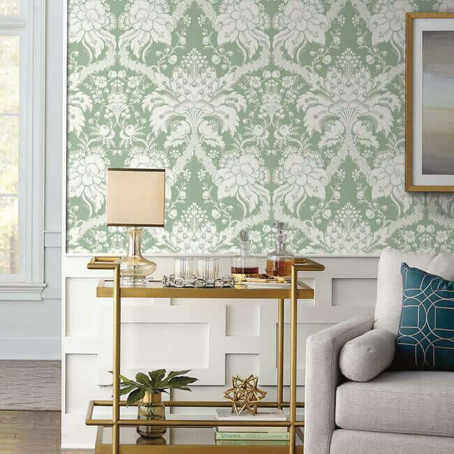 french-artichoke-dam-green-wallpaper-york-wallcoverings-dm4954 - York Wallcoverings Wallpaper