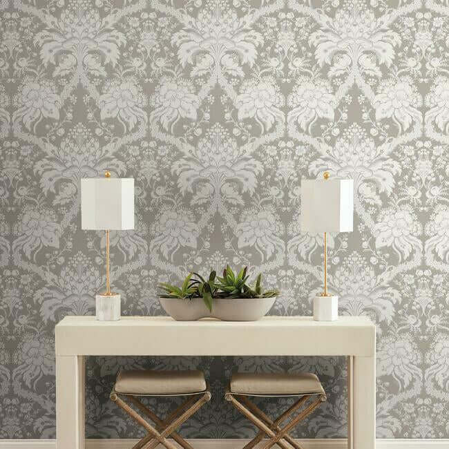 french-artichoke-dam-beige-wallpaper-york-wallcoverings-dm4952 - York Wallcoverings Wallpaper