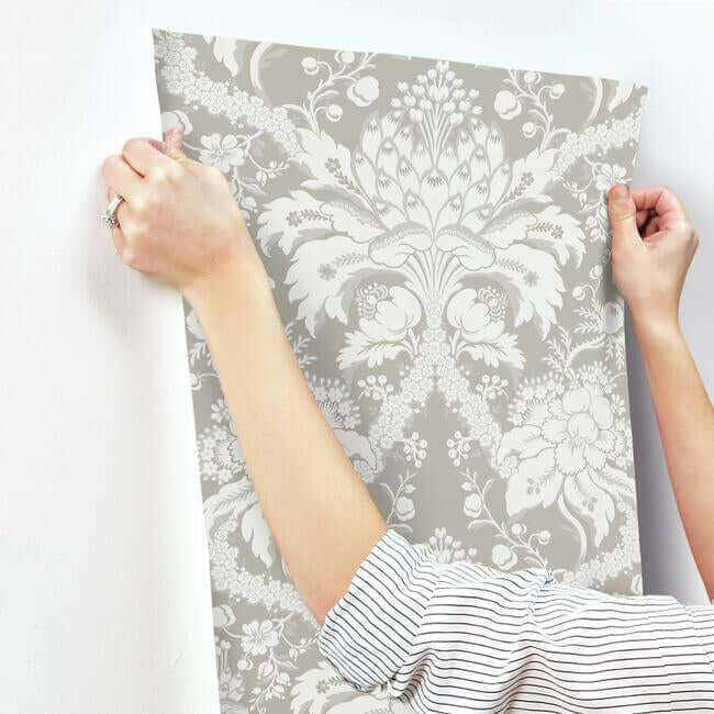 french-artichoke-dam-beige-wallpaper-york-wallcoverings-dm4952 - York Wallcoverings Wallpaper