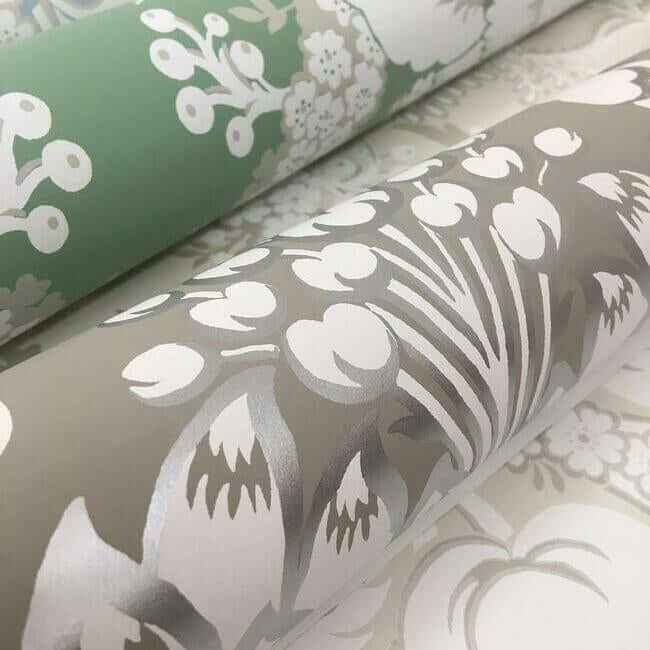 French Artichoke Dam Blue Wallpaper - York Wallcoverings - DM4955 - York Wallcoverings Wallpaper
