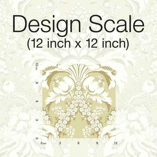 French Artichoke Dam Yellow Wallpaper - York Wallcoverings - DM4953 - York Wallcoverings Wallpaper