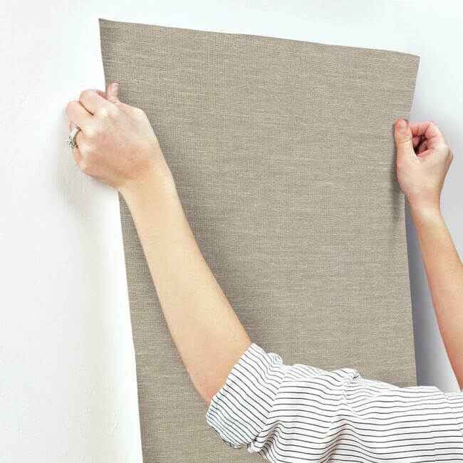 Paper & Thread Weave Beige Wallpaper - York Wallcoverings - BO6612 - York Wallcoverings Wallpaper