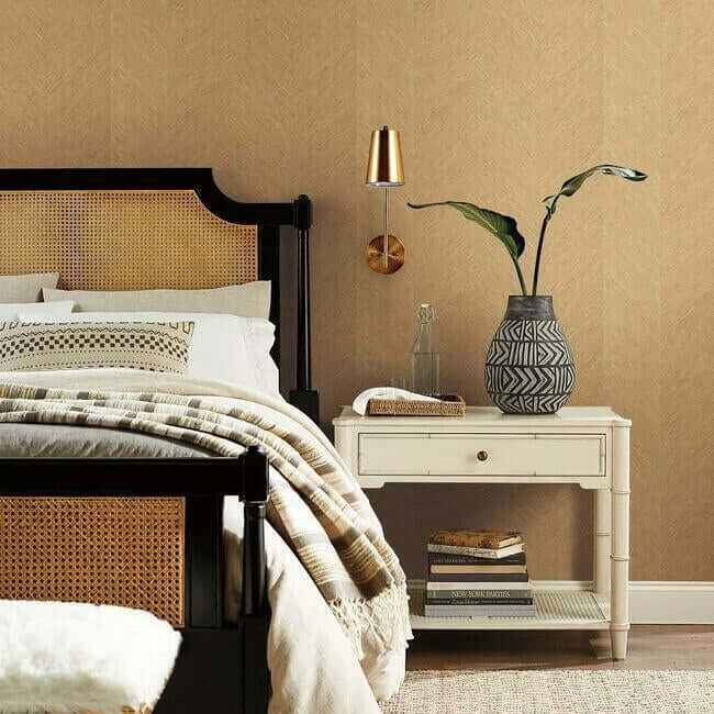 Chevron Beige Metallic Wallpaper - York Wallcoverings - BO6606 - York Wallcoverings Wallpaper