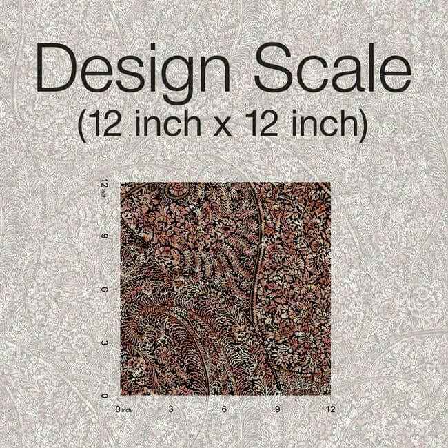 Kashmir Dreams Paisley Red Wallpaper - York Wallcoverings - BO6651 - York Wallcoverings Wallpaper