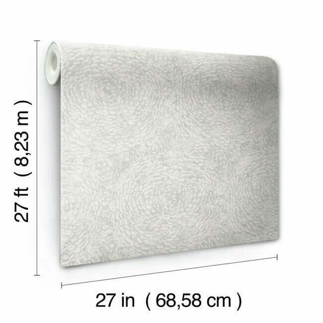 floret-grey-wallpaper-york-wallcoverings-bo6752 - York Wallcoverings Wallpaper