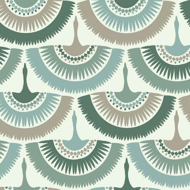 feather-fringe-green-wallpaper-york-wallcoverings-bo6644 - York Wallcoverings Wallpaper