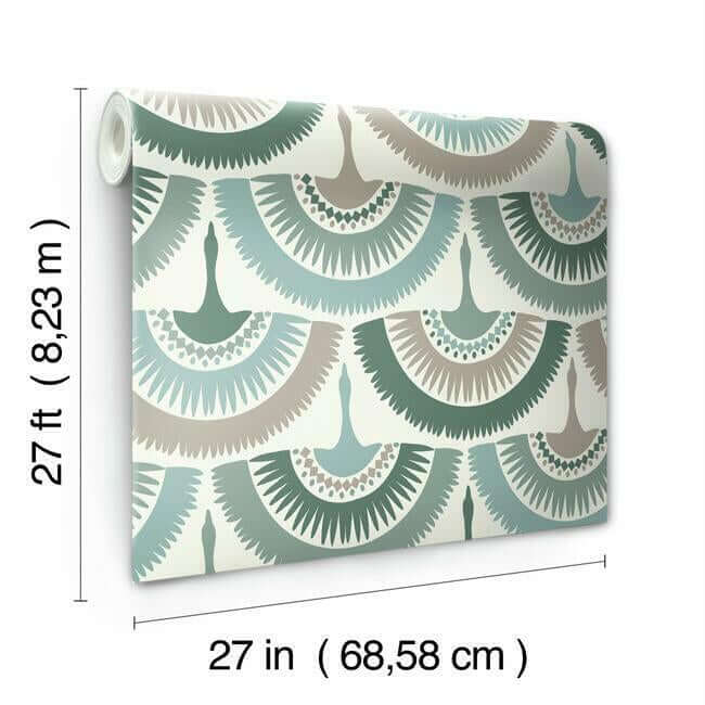 feather-fringe-green-wallpaper-york-wallcoverings-bo6644 - York Wallcoverings Wallpaper