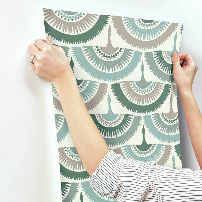 feather-fringe-green-wallpaper-york-wallcoverings-bo6644 - York Wallcoverings Wallpaper