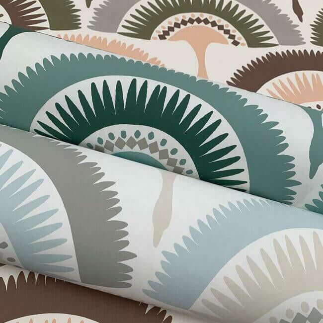 feather-fringe-cream-blue-wallpaper-york-wallcoverings-bo6643 - York Wallcoverings Wallpaper