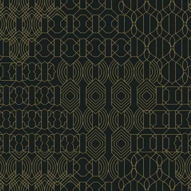 Modern Chandelier Black Wallpaper - York Wallcoverings - BO6674