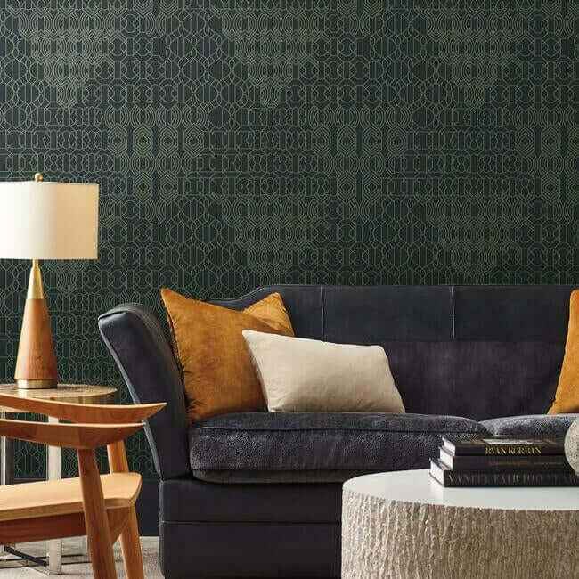 Modern Chandelier Blue Wallpaper - York Wallcoverings - BO6673 - York Wallcoverings Wallpaper