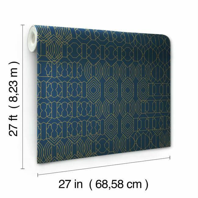 modern-chandelier-wallpaper-navy-york-wallcoverings-bo6673 - York Wallcoverings Wallpaper
