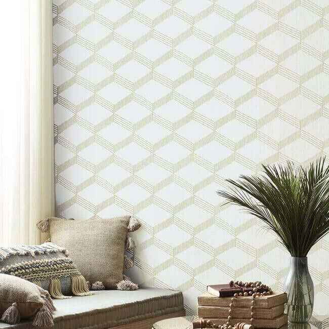 Palisades Paperweave Taupe Wallpaper - York Wallcoverings - BO6724 - York Wallcoverings Wallpaper
