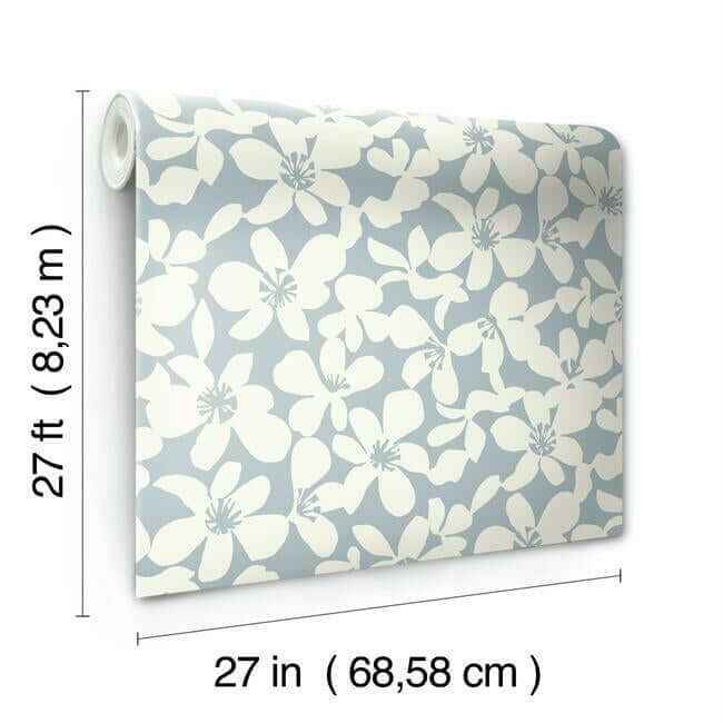 Free Spirit Blue Wallpaper - York Wallcoverings - BO6684 - York Wallcoverings Wallpaper