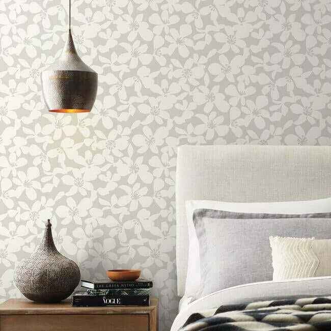 Free Spirit Grey Wallpaper - York Wallcoverings - BO6682 - York Wallcoverings Wallpaper