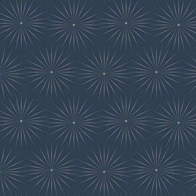 starlight-blue-silver-wallpaper-york-wallcoverings-bo6695 - York Wallcoverings Wallpaper
