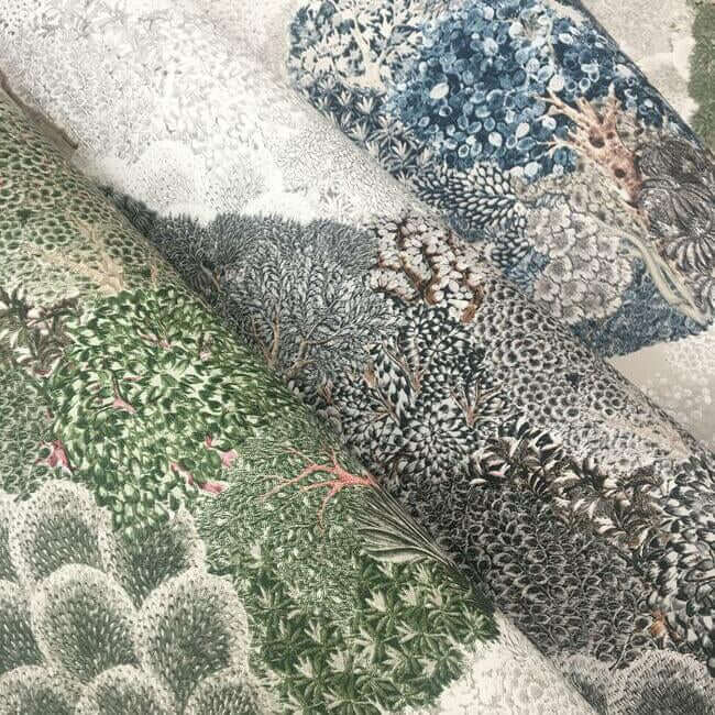 mystic-forest-green-coral-wallpaper-york-wallcoverings-bo6702 - York Wallcoverings Wallpaper