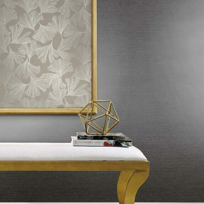 ginkgo-toss-silver-wallpaper-york-wallcoverings-dd3746 - York Wallcoverings Wallpaper