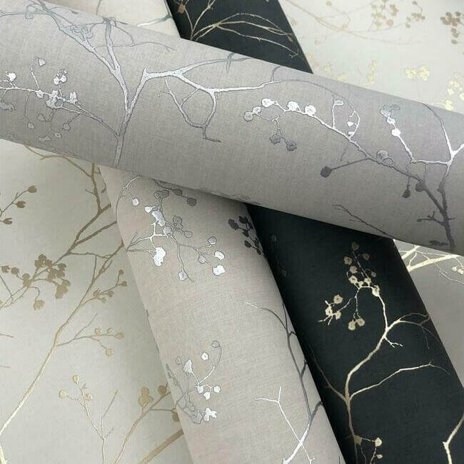 luminous-branches-cream-gold-wallpaper-york-wallcoverings-dd3812 - York Wallcoverings Wallpaper