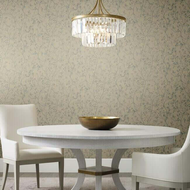 luminous-branches-taupe-silver-wallpaper-york-wallcoverings-dd3815 - York Wallcoverings Wallpaper