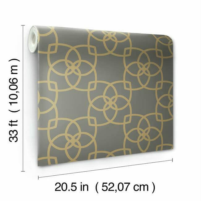 serendipity-grey-gold-metallic-wallpaper-york-wallcoverings-y6200204 - York Wallcoverings Wallpaper