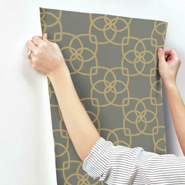 serendipity-grey-gold-metallic-wallpaper-york-wallcoverings-y6200204 - York Wallcoverings Wallpaper