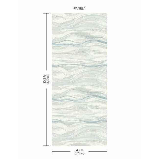 Currents Mural Wall Mural Blue - York Wallcoverings - DD3841M - York Wallcoverings Wallpaper