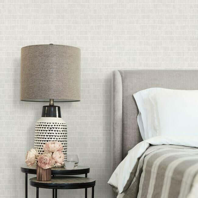 horizontal-hash-marks-grey-wallpaper-york-wallcoverings-bw3811 - York Wallcoverings Wallpaper