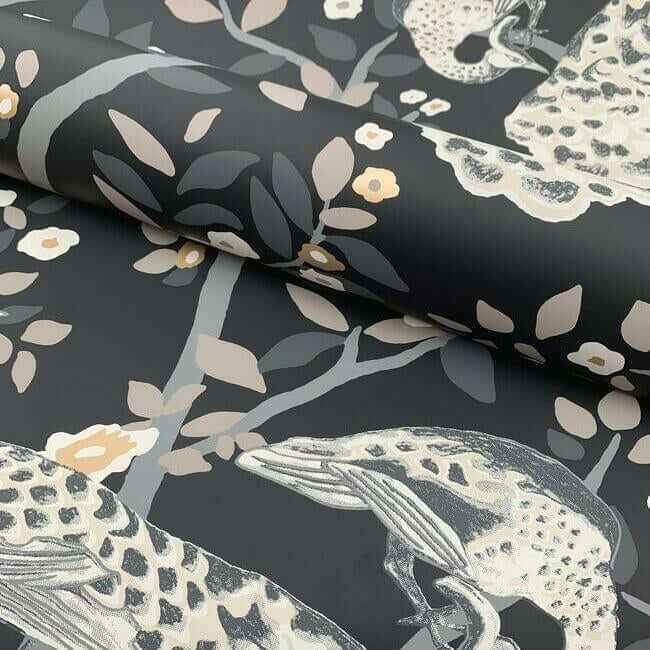 Plume Black & Gold Wallpaper - York Wallcoverings - BW3802 - York Wallcoverings Wallpaper
