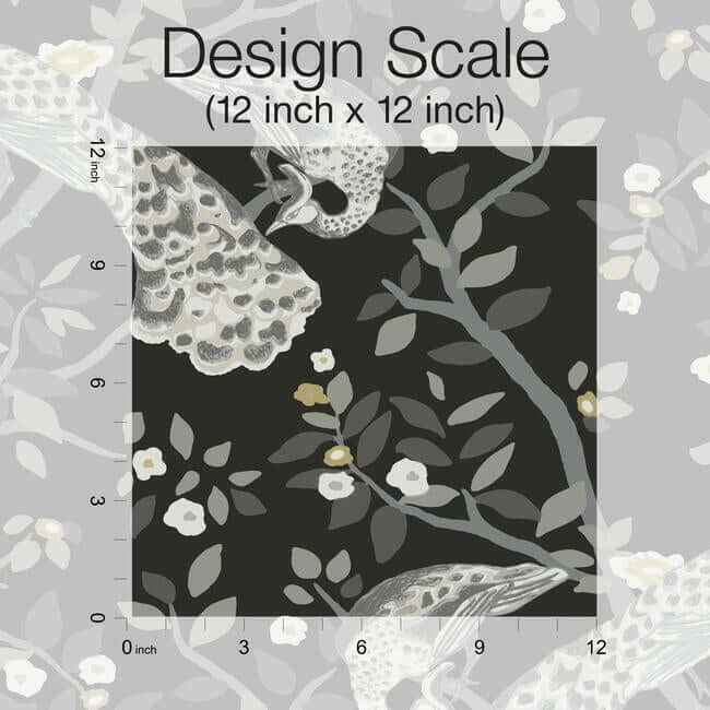 Plume Black & Gold Wallpaper - York Wallcoverings - BW3802 - York Wallcoverings Wallpaper