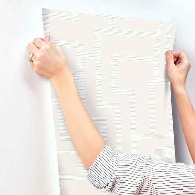 Graphic Polyomino Pearl Wallpaper - York Wallcoverings - BW3832 - York Wallcoverings Wallpaper