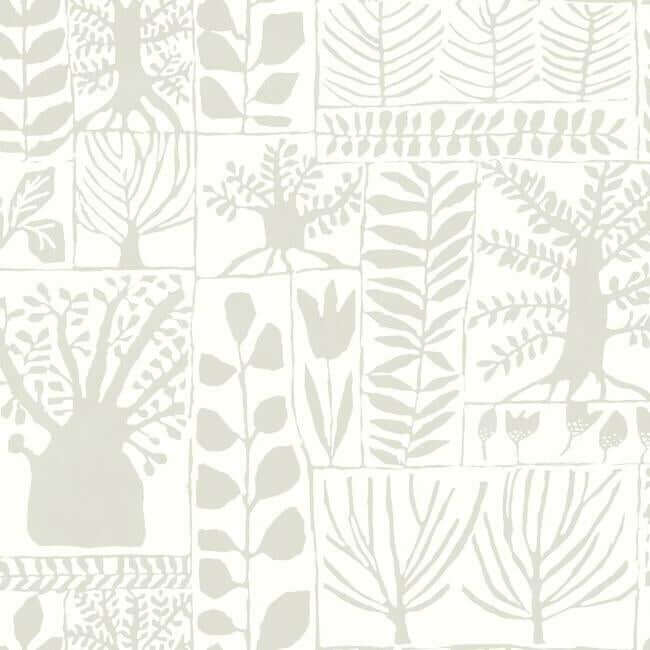 primitive-trees-white-cream-wallpaper-york-wallcoverings-bw3861 - York Wallcoverings Wallpaper