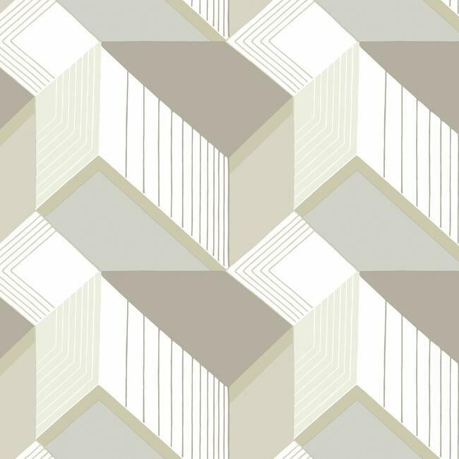 graphic-geo-blocks-white-cream-wallpaper-york-wallcoverings-bw3881 - York Wallcoverings Wallpaper