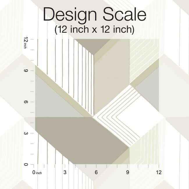 Graphic Geo Blocks White & Cream Wallpaper - York Wallcoverings - BW3881 - York Wallcoverings Wallpaper