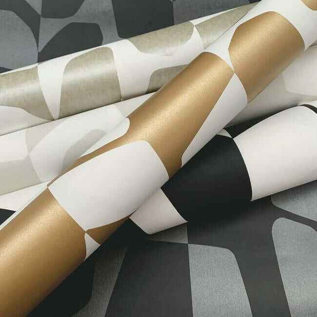 Primitive Vines Black Metallic Wallpaper - York Wallcoverings - BW3894 - York Wallcoverings Wallpaper