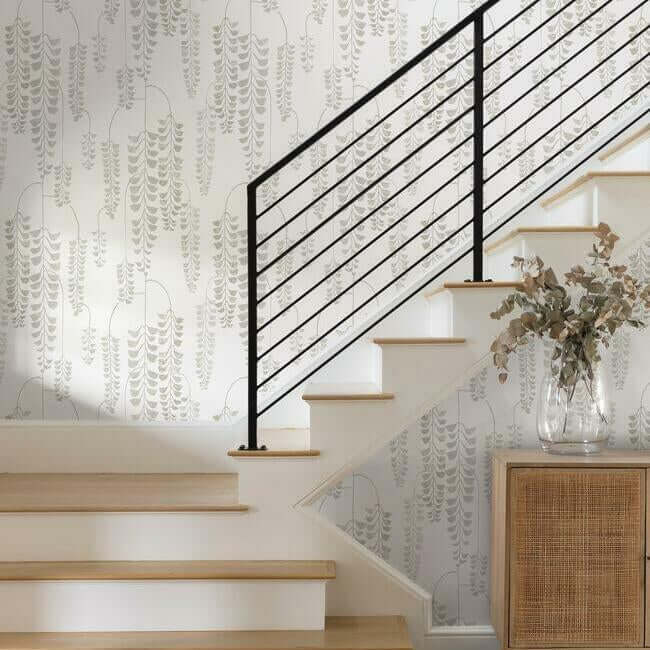 deco-wisteria-white-cream-wallpaper-york-wallcoverings-bw3942 - York Wallcoverings Wallpaper