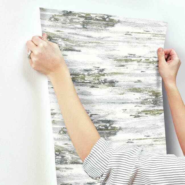 Birch Bark Texture Black & Gold Wallpaper - York Wallcoverings - BW3961 - York Wallcoverings Wallpaper