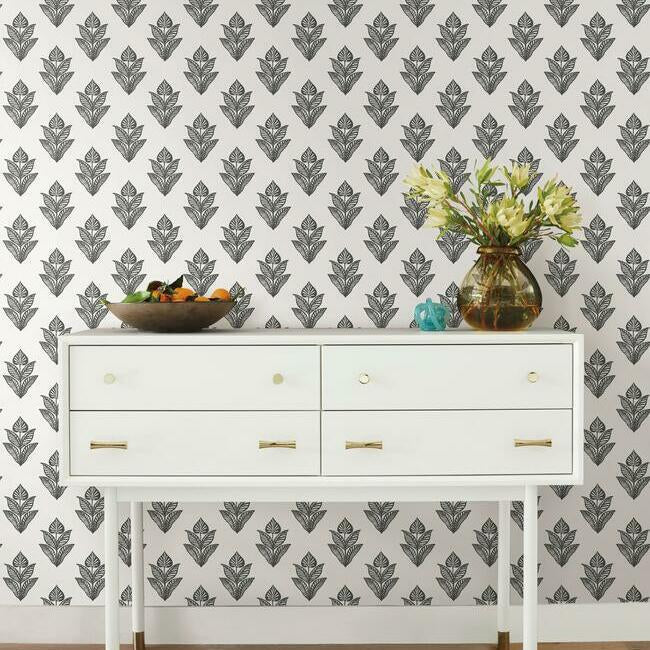 lotus-motif-wallpaper-soft-black-white-york-wallcoverings-bw3977