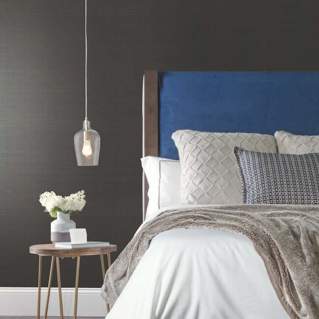 sisal-grasscloth-black-wallpaper-york-wallcoverings-ab2195 - York Wallcoverings Wallpaper