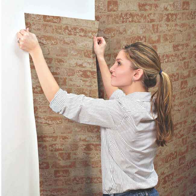 Up the Wall Red & Taupe Wallpaper - York Wallcoverings - BZ9206 - York Wallcoverings Wallpaper