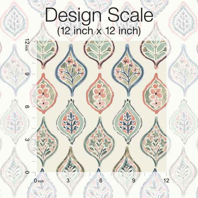 Marketplace Motif Off White & Green Wallpaper - York Wallcoverings - MN1853 - York Wallcoverings Wallpaper
