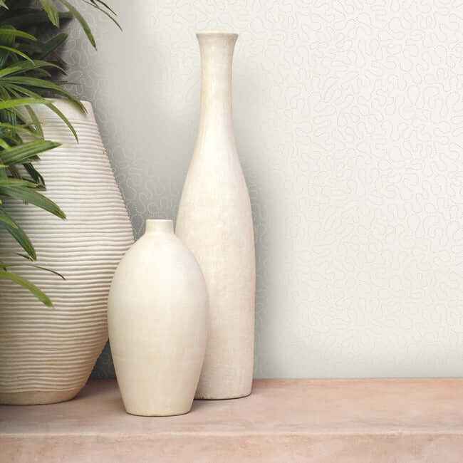 Effervesce Tan Wallpaper - York Wallcoverings - MN1880