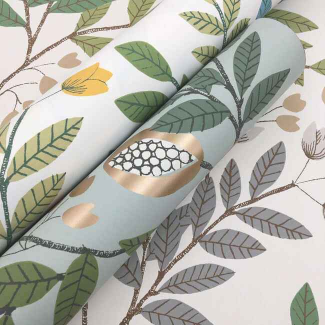 Eden Retreat Green & Gold Wallpaper - York Wallcoverings - MN1840 - York Wallcoverings Wallpaper