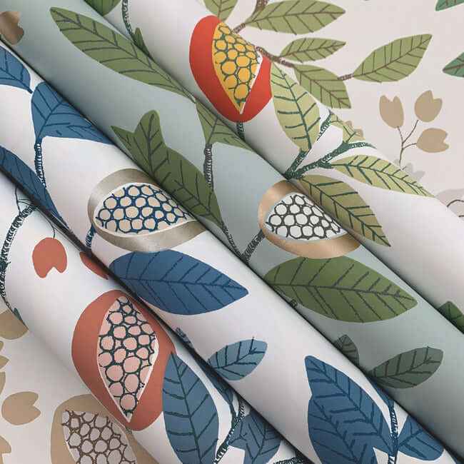 Eden Retreat Pink & Teal Wallpaper - York Wallcoverings - MN1843 - York Wallcoverings Wallpaper