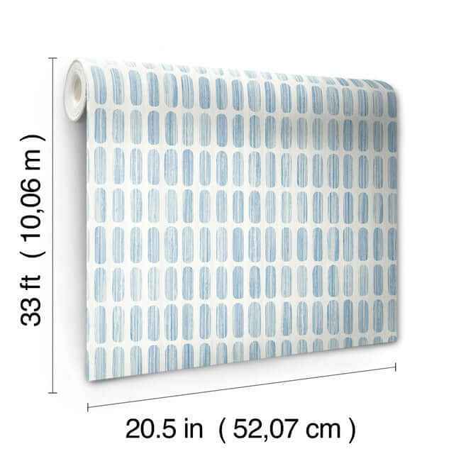 Petite Pergola Blue Wallpaper - York Wallcoverings - MN1942 - York Wallcoverings Wallpaper