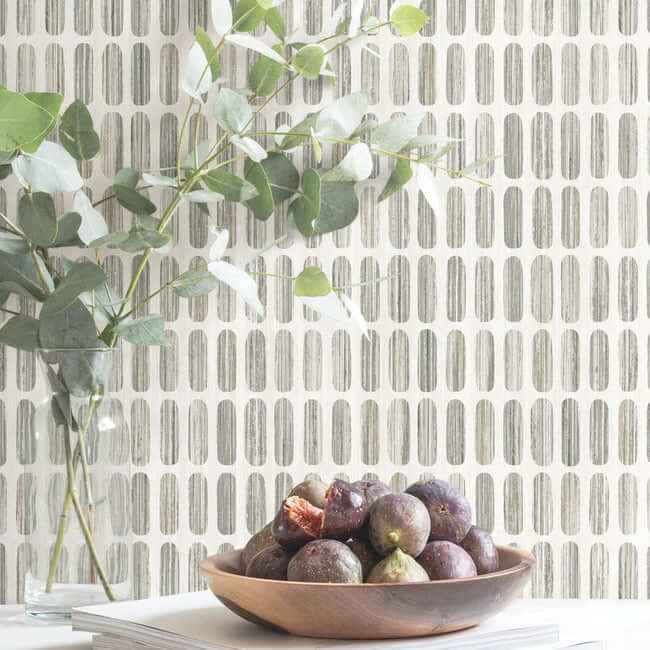 Petite Pergola Grey & Taupe Wallpaper - York Wallcoverings - MN1941