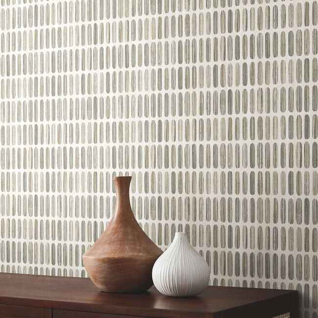 Petite Pergola Grey & Taupe Wallpaper - York Wallcoverings - MN1941 - York Wallcoverings Wallpaper