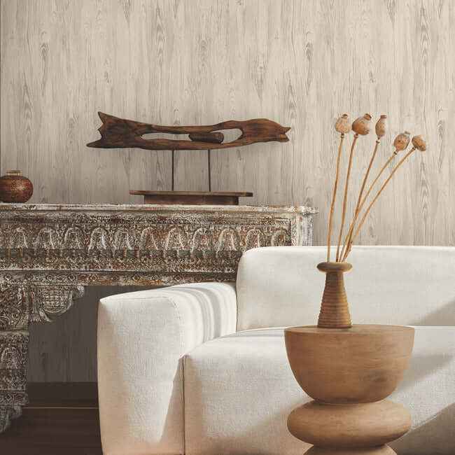 Rusticano Taupe Wallpaper - York Wallcoverings - MN1951
