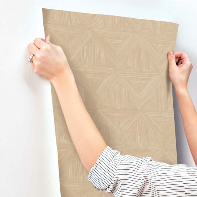 parquet-tan-wallpaper-york-wallcoverings-om3622 - York Wallcoverings Wallpaper